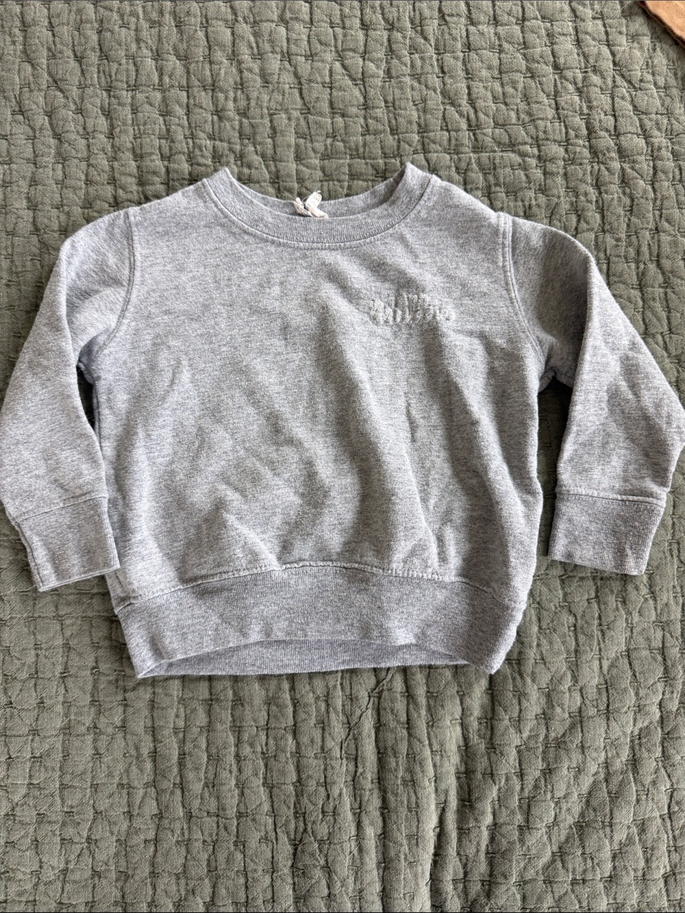 “Millie” monogrammed Kids Grey Crewneck Sweatshirt